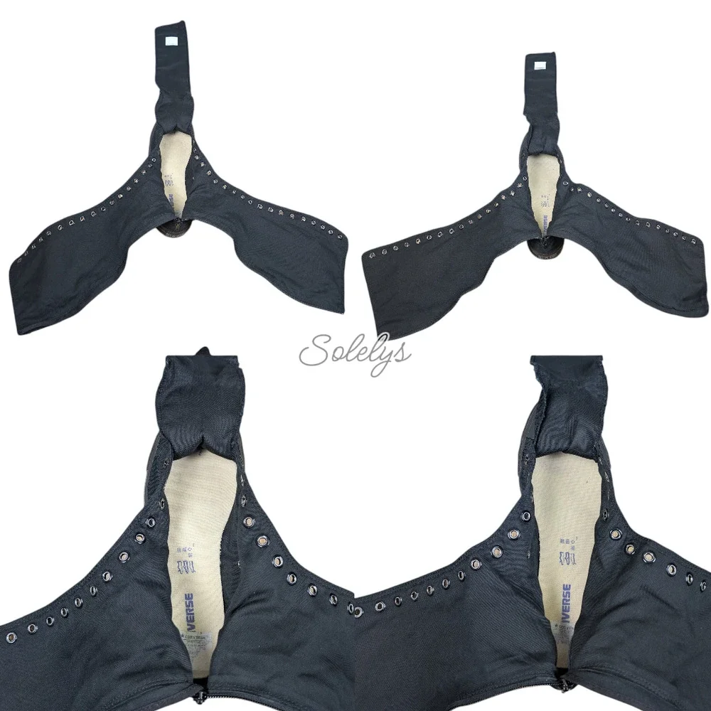 Converse 2009 XXHI Black Monochrome Custom Elastic Lace Knee High Sneaker M9 W11